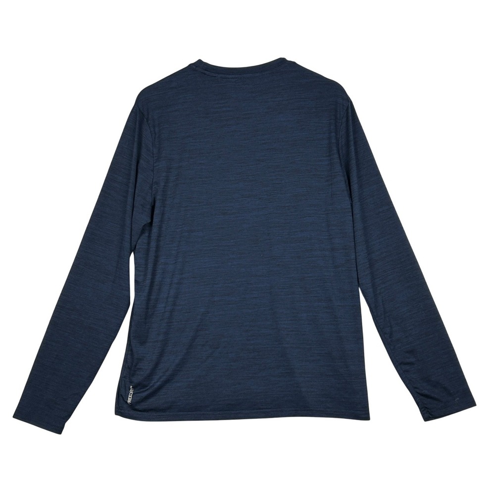 Eddie Bauer‎ Shirt Men Small Blue Long Sleeve Crew Freedry Motion Base Layer